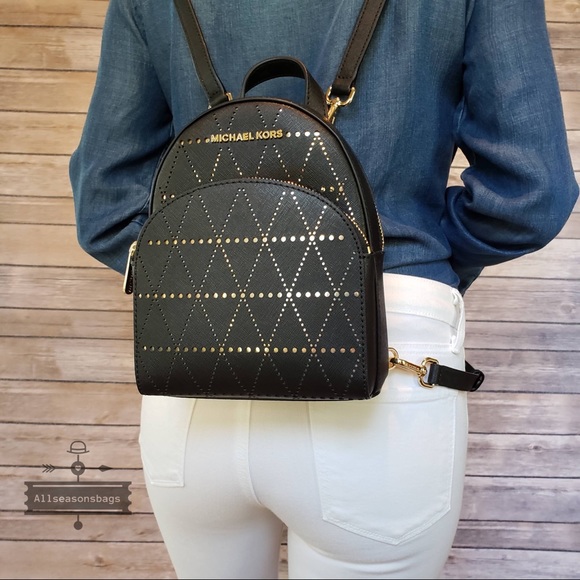 NWT Michael Kors Abbey Xs Backpack Black leather - Picture 3 of 8